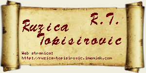 Ružica Topisirović vizit kartica